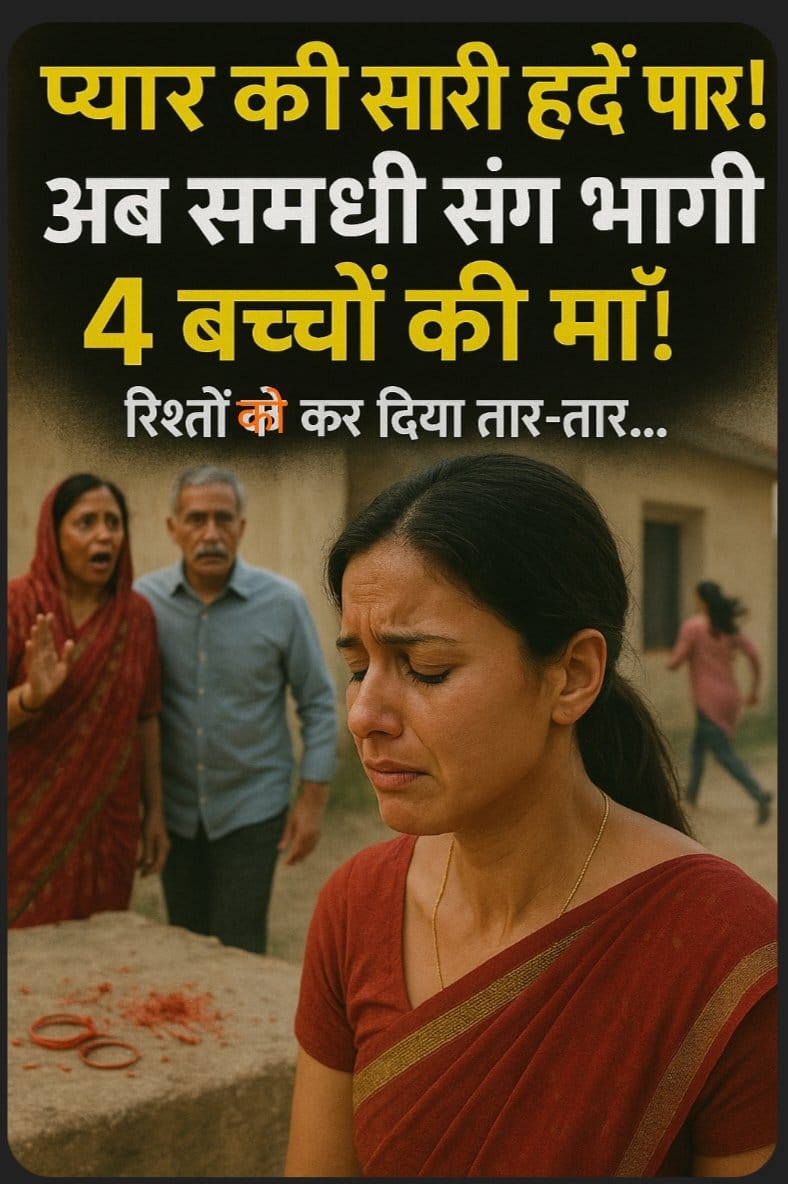 रिश्ते हो रहे तार तार.. सास- दामाद के बाद अब समधी संग फरार हो गई 4 बच्चो की माँ