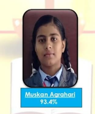 CBSE बोर्ड के हाइस्कूल में मुस्कान अग्रहरि ने 93.4% अंक लाकर बनी मेधावी