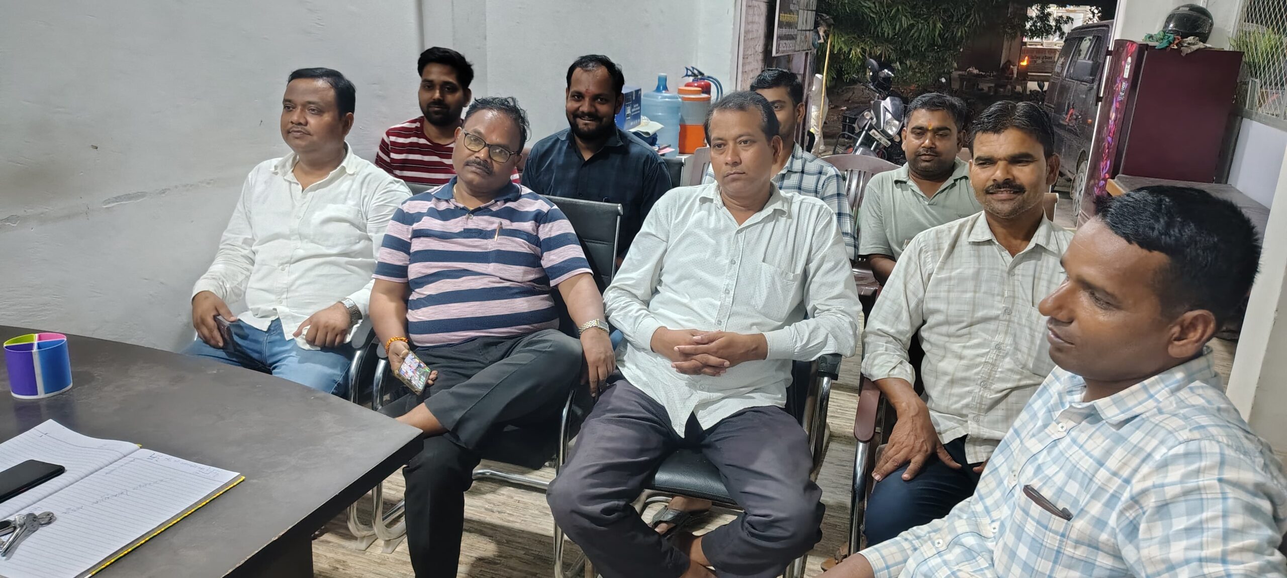 जाम निवारण के विषय पर चर्चा के लिए व्यापारियों की हुई बैठक
